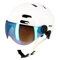 Casque Urbain Optimiz O390 Blanc Brillant In Mold T.L Clignotant / Bluetooth 58/61cm