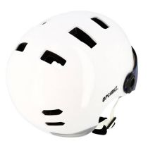 Casque Urbain Optimiz O390 Blanc Brillant In Mold T.L Clignotant / Bluetooth 58/61cm