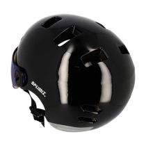 Casque Urbain Optimiz O390 Noir Brillant In Mold T.L Clignotant / Bluetooth 58/61cm