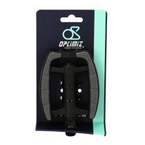 Pédales City / Urbain Optimiz Résine Noir/Gris Anti-Dérapantes Ø 9/16