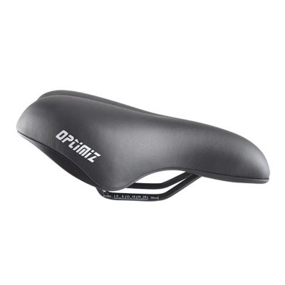 Selle Loisir Optimiz Confort Mixte Noir Rail Acier 238x146mm