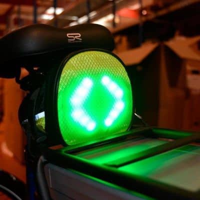 Sacoche de Selle Optimiz Signalisation Intégrée Indicateur de Direction + Télécommande