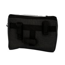 Sacoche de Guidon Optimiz Gris Foncé Fixation Velcro 2L 200X105X160mm