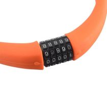 Antivol Vélo Câble à Code Rangers Ø 21mm x 1M 100 % Silicone Orange