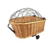 Panier Arrière Animaux Sélection CGN Osier + Grille Protection Fixation Porte-Bagages