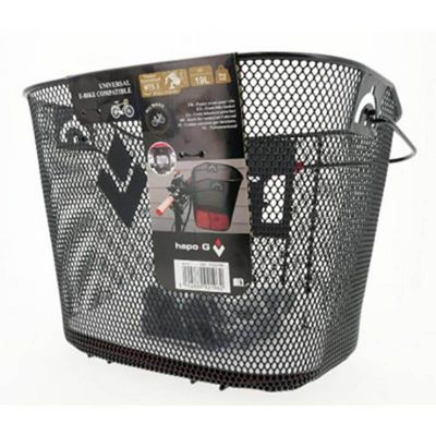 Panier Avant Sélection CGN à Clips Acier Maille XXL Noir Fixation MTS3-E-Bike