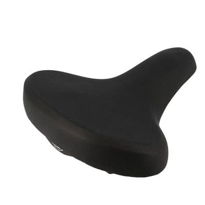 Selle Vélo Mixte Loisir Monte Grappa Selva Large Noir Elastomère