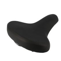 Selle Vélo Mixte Loisir Monte Grappa Selva Large Noir Elastomère