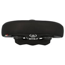 Selle Vélo Mixte Loisir Monte Grappa Selva Large Noir Elastomère