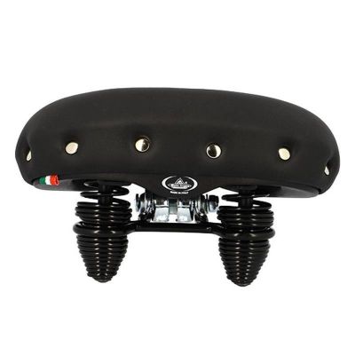 Selle Vélo Mixte Loisir Monte Grappa Nevada XL Large Noir avec Ressorts