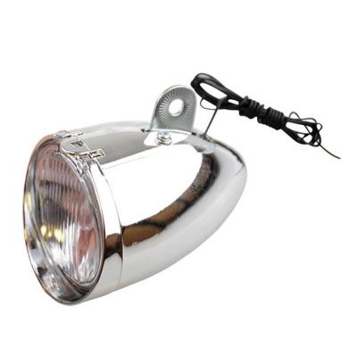 ECLAIRAGE  VELO AV/PROJECTEUR HALOGENE POUR DYNAMO TYPE HOLLANDAIS CHROME