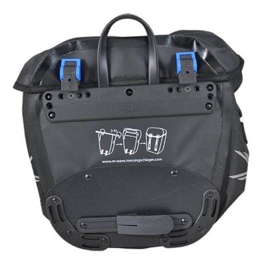 Sacoches Vélo Avant ou Arrière Porte-Bagages Canada Noir 100% Etanche 2X12.5L