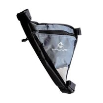 Sacoche de Vélo Cadre Triangle Gris Fixation 3 Velcros