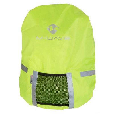 Housse de Protection Sac à Dos M-WAVE Fluo avec Poche Rangement