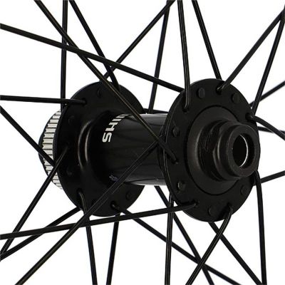 ROUE ROUTE 700 AV JANTE NOIR SHIMANO RS171 DISQUE CENTERLOCK AXE TRAVERS.E THRU