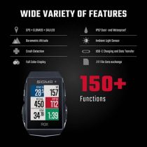 Compteur de Vélo sans Fil/GPS Sigma ROX 11.1 Evo 150 Fonctions Noir + Cardio