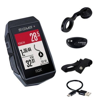 Compteur de Vélo sans Fil/GPS Sigma ROX 11.1 Evo 150 Fonctions Noir + Cardio
