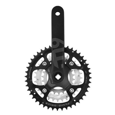 PEDALIER VTT TRIPLE 44-32-22D L175 ALU SUNRACE FCM914 9V NOIR (AXE CARRE 122MM)