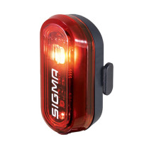 ECLAIRAGE VELO PILE AR SIGMA LED CURVE NOIR 1 MODE (FIXATION TIGE DE SELLE/AVEC PILE