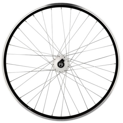 ROUE VTT 27.5" AV ECROU AXE PLEIN JANTE NOIR MACH1 ER 10 MOYEU SHIMANO DYNAMO 6V 3.0W