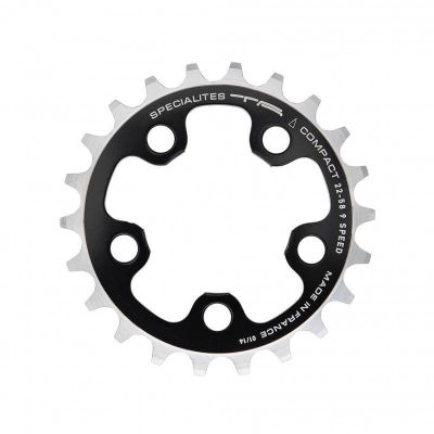 CHANGER LA PHOTO Plateau VTT TA Triple Ø 58mm Intérieur 22Dts Noir Compact 9V 5 Branches