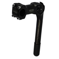 Potence Réglable Plongeur Ø 22.2mm UNO L100mm Alu Noir 0 A 60° Guidon Ø 25.4mm