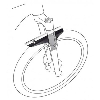 Garde-Boue VTT Avant Velox Noir/Blanc Fixation Fourche