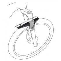 Garde-Boue VTT Avant Velox Noir/Blanc Fixation Fourche
