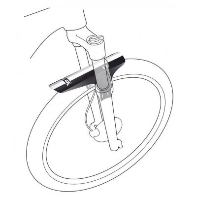 Garde-Boue VTT Avant Velox Noir/Rouge Fixation Fourche