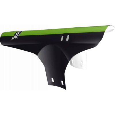 Garde-Boue VTT Avant Velox Noir/Vert Fixation Fourche