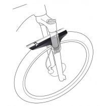 Garde-Boue VTT Avant Velox Noir/Vert Fixation Fourche