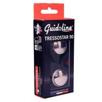 Guidoline Velox Coton Supérieur Tressostar 90 Noir + Embouts de Guidon Chrome