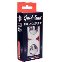 Guidoline Velox Coton Supérieur Tressostar 90 Blanc + Embouts de Guidon Chrome
