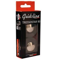 Guidoline Velox Coton Supérieur Tressostar 90 Gris + Embouts de Guidon Chrome
