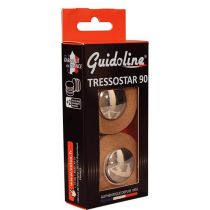 Guidoline Velox Coton Supérieur Tressostar 90 Beige + Embouts de Guidon Chrome