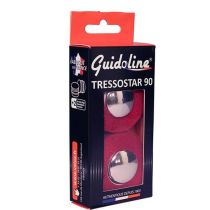 Guidoline Velox Coton Supérieur Tressostar 90 Rouge + Embouts de Guidon Chrome