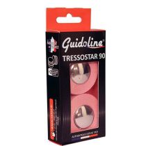 Guidoline Velox Coton Supérieur Tressostar 90 Rose Pastel + Embouts de Guidon Chrome