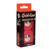 Guidoline Velox Coton Supérieur Tressostar 90 Rose Flash + Embouts de Guidon Chrome