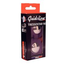 Guidoline Velox Coton Supérieur Tressostar 90 Violet + Embouts de Guidon Chrome