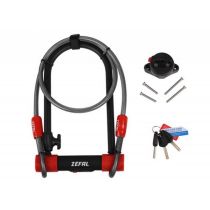 Antivol Vélo U Zéfal TRAZ U13 115 x 230mm avec Câble à Boucles Ø 10mm