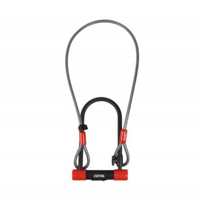Antivol Vélo U Zéfal TRAZ U13 115 x 230mm avec Câble à Boucles Ø 10mm
