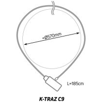 Antivol Vélo Spiral à Clé Zéfal K-TRAZ C9 Ø 15mm L 1.85M