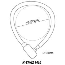 Antivol Vélo Chaîne à Clé Zéfal K-TRAZ M 14 Ø 8mm L 1,20M Noir