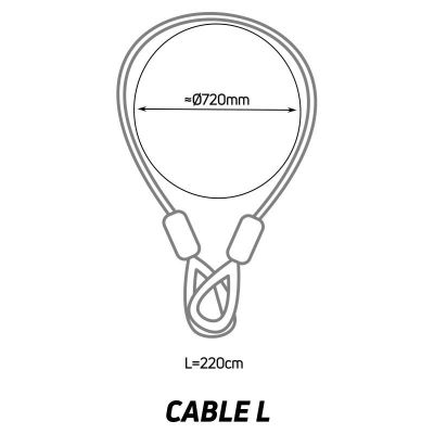 Antivol Vélo Câble Zéfal K-TRAZ L Ø 10 mm L 2.20M