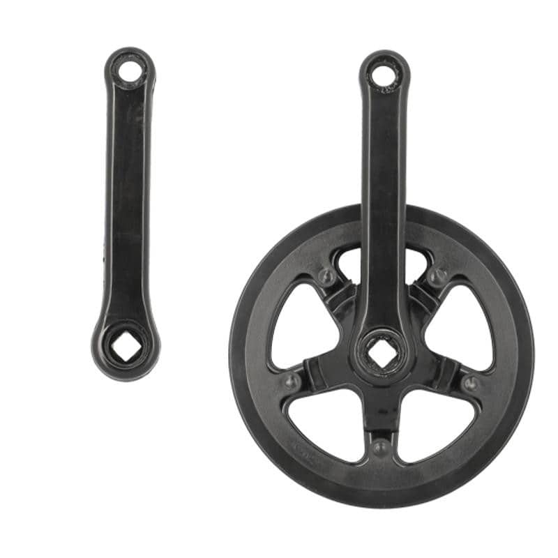 PEDALIER MONO CITY 38D L152 ACIER AXE CARRE DOUBLE FLASQUE NOIR (3.32)
