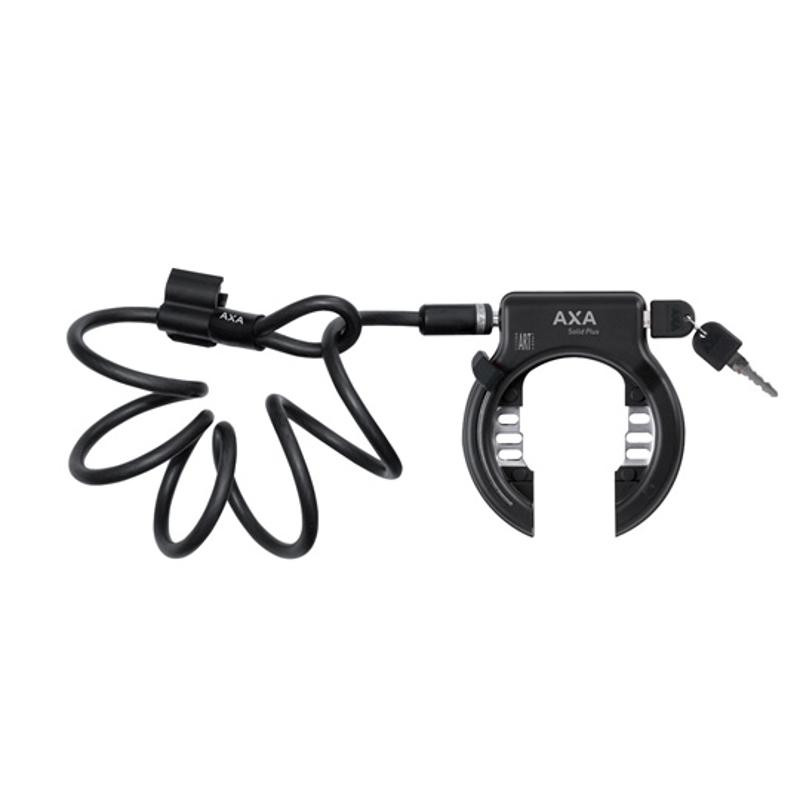 ANTIVOL VELO FER A CHEVAL AXA SOLID PLUS + CABLE A BOUCLE DIA 10 LG 150CM (OUVERTURE 58)