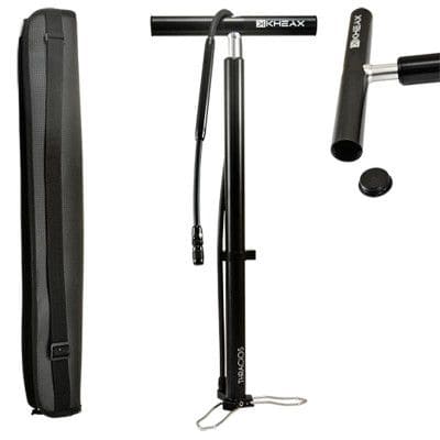 POMPE A PIED TRAVEL KHEAX THRACIOS NOIR AVEC MANOMETRE 200 PSI/13.80BAR