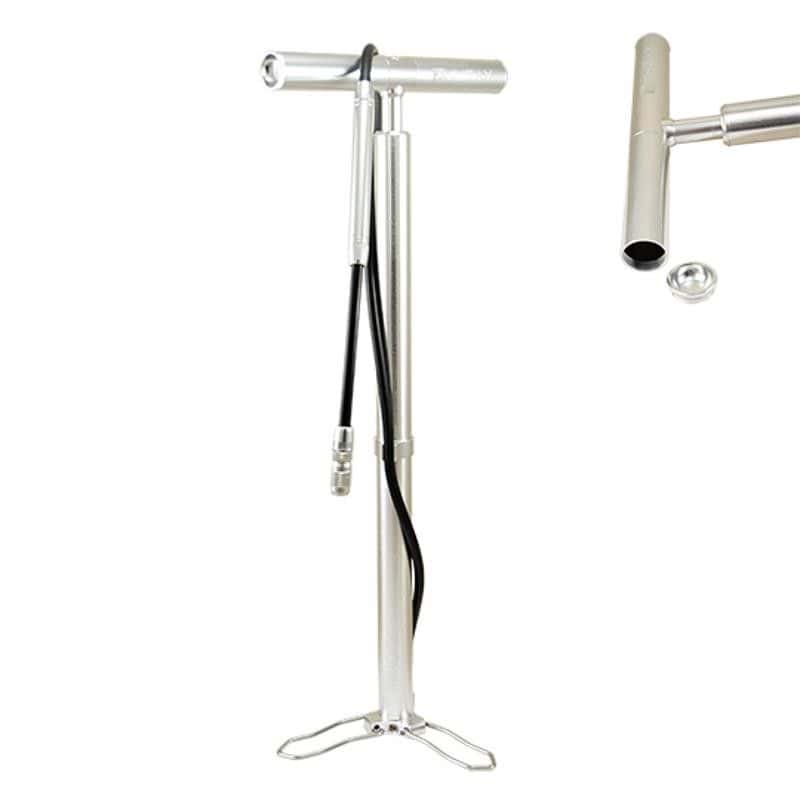 POMPE A PIED TRAVEL KHEAX THRACIOS ARGENT AVEC MANOMETRE 200 PSI/13.80BAR