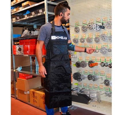 TABLIER ATELIER KHEAX MULTI-POCHES  NOIR T.UNIQUE - 100 % POLYESTER