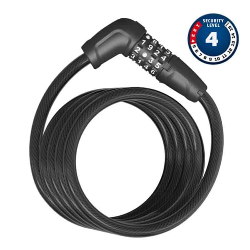 ANTIVOL VELO SPIRAL A CODE D12 X 1.80M ABUS TRESOR 6512C NOIR SANS SUPPORT
